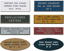 Placas para buzn grabadas por BCS Buzones.