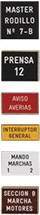 Placas para cuadro elctrico grabadas por BCS Buzones.